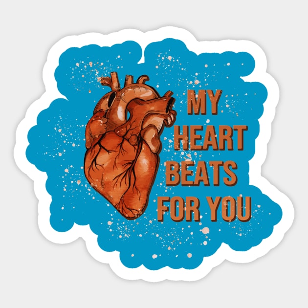 my heart beats for you valentines day idea gift Sticker by ahnoun